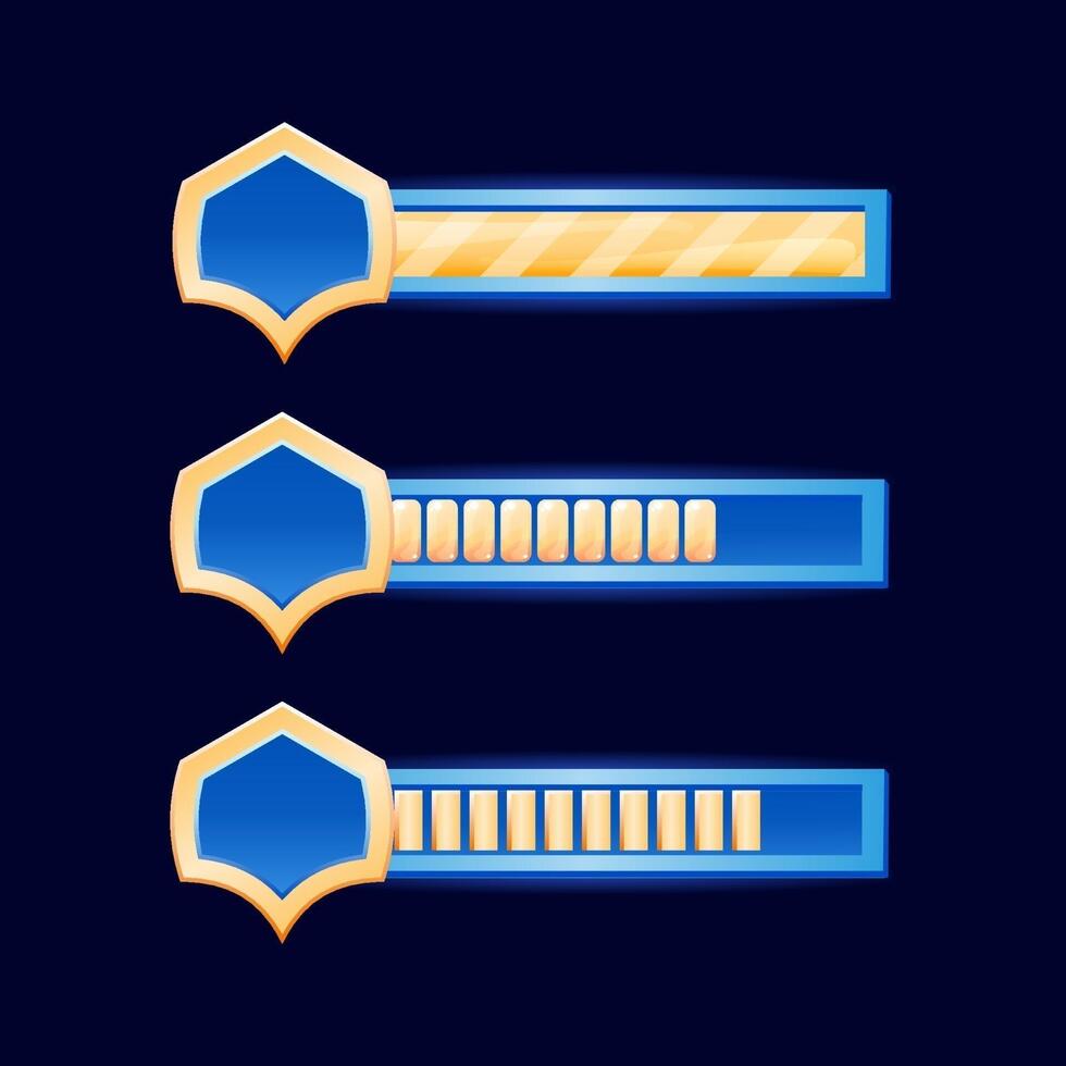 Colorful user interface progress bars vector