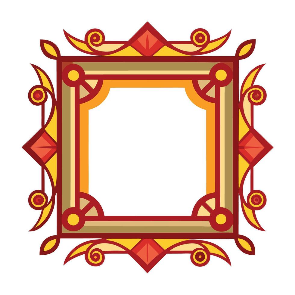 DIY Square Flower Frame Tutorial vector