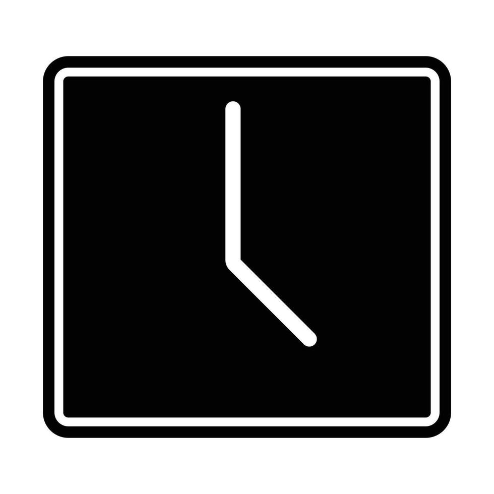 Clock icon. Clock icon, in trendy flat style isolated on white background. Square timer icon isolated on white. EPS 10 vector