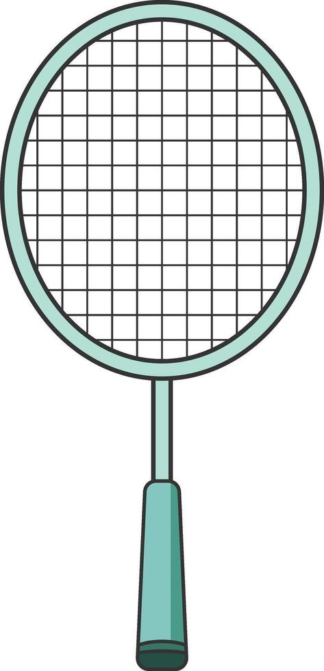 un tenis raqueta con un red en eso vector