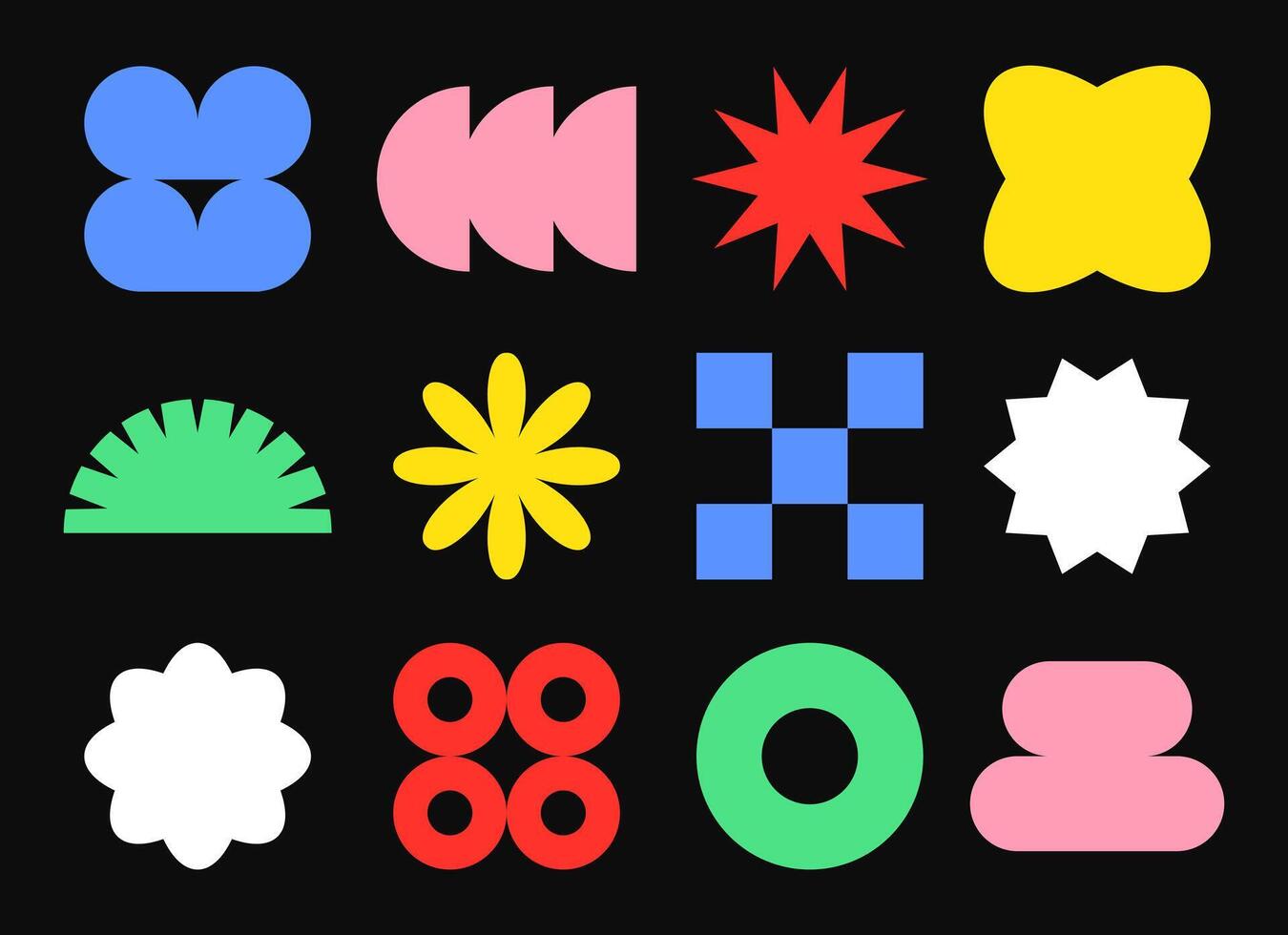 Abstract Geometric Shape Collection for Creative Projects vector