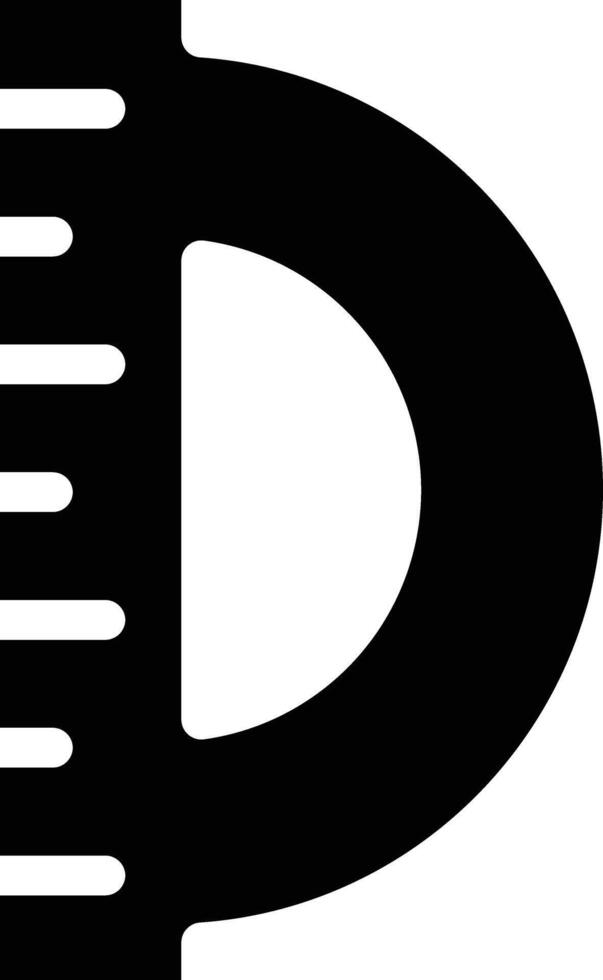 Protractor Icon, Geometry Tool for Measuring Angles vector