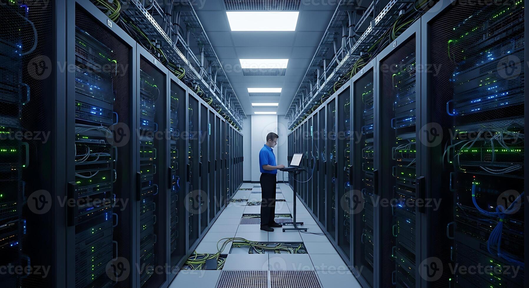 Secure storage environment computer server room with data protection photo