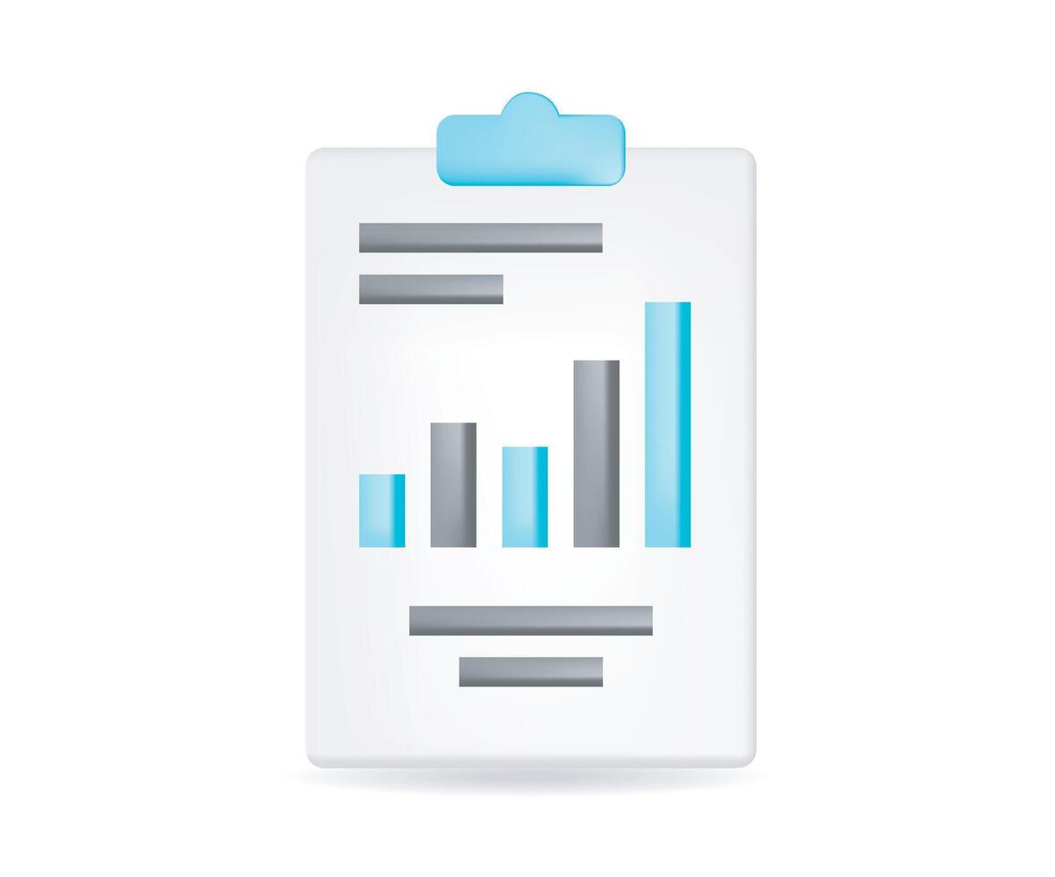 Statistics chart data bar on board vector