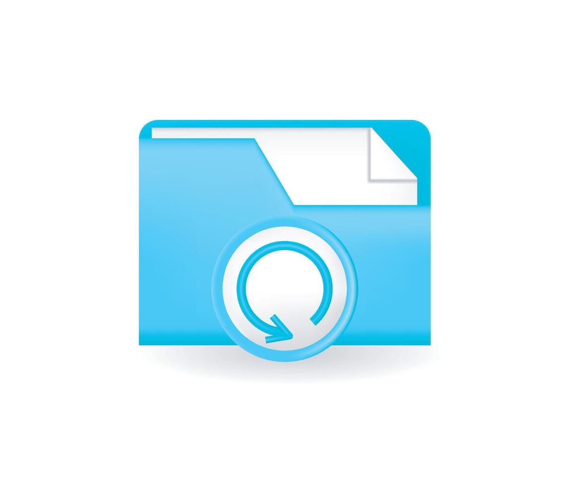File backup on a folder concept vector
