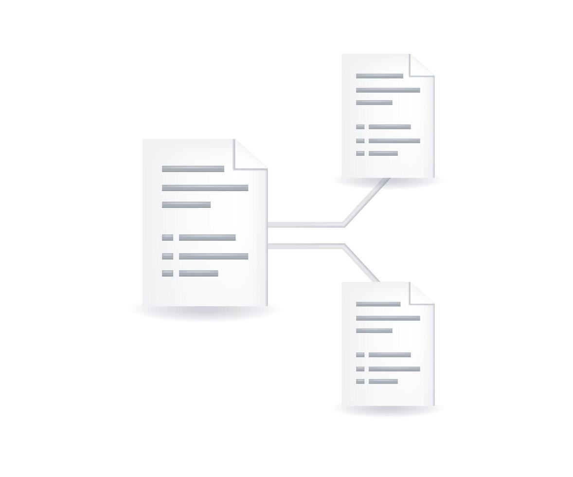 File document work flow rules concept vector