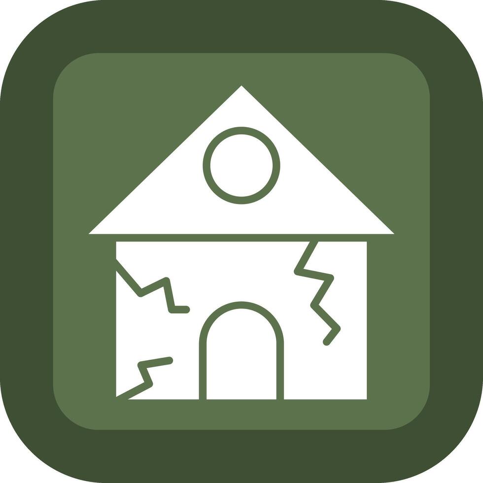 Earthquake House Minimal User Interface Element vector
