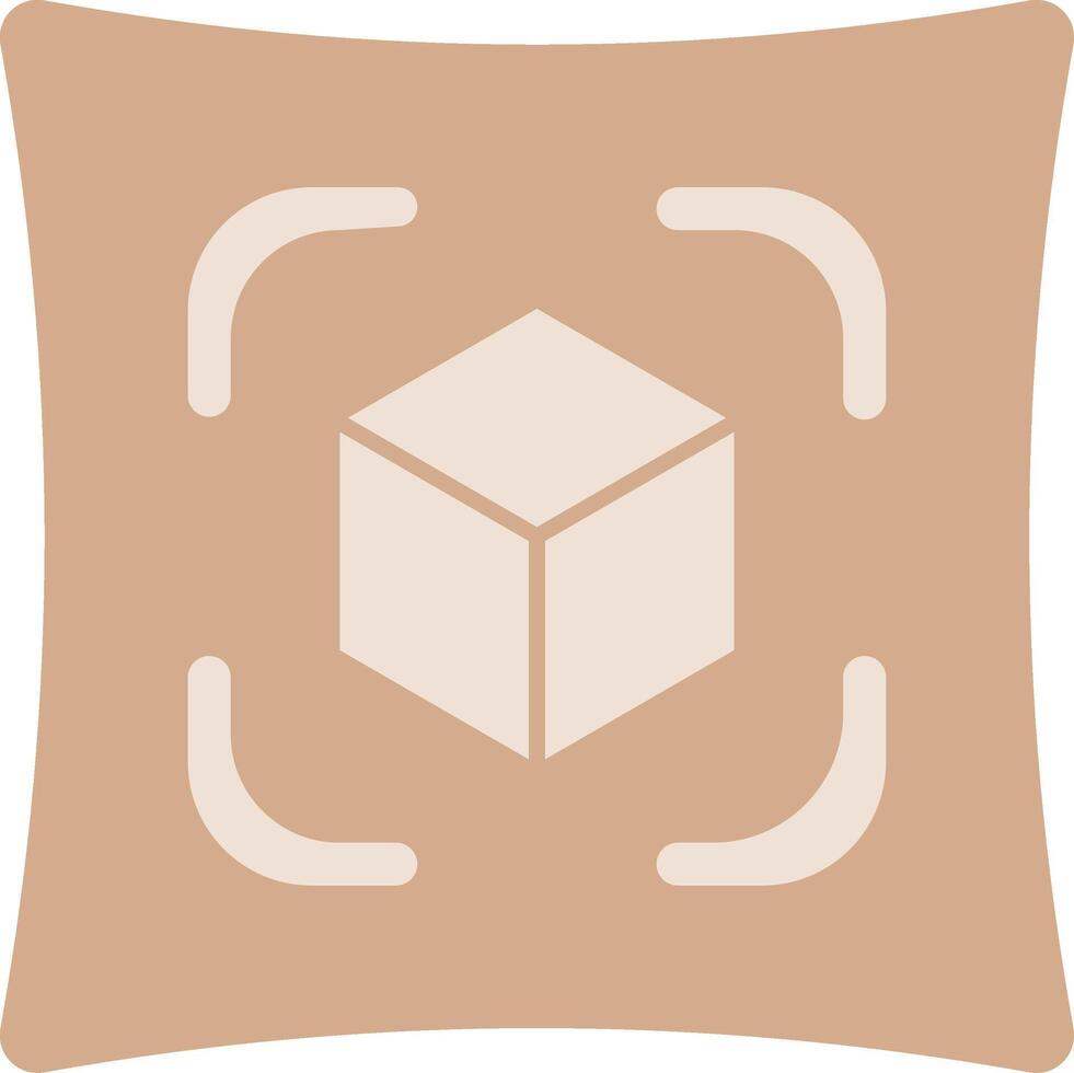 Cube Simplified Thin Line Mark vector