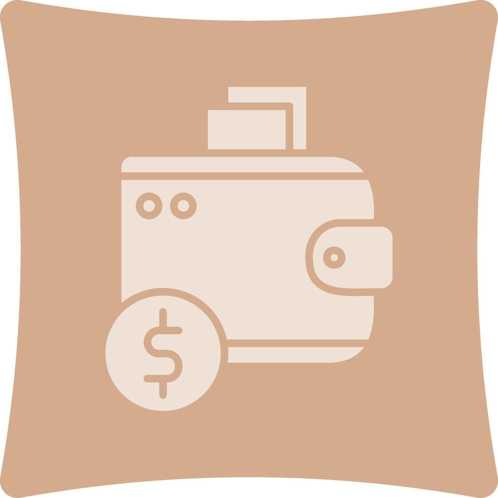 Wallet Color Block Style Badge vector