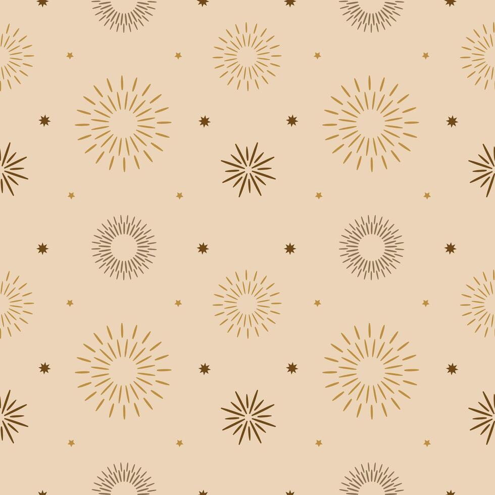 Seamless Gold Pattern with Abstract Circles vector