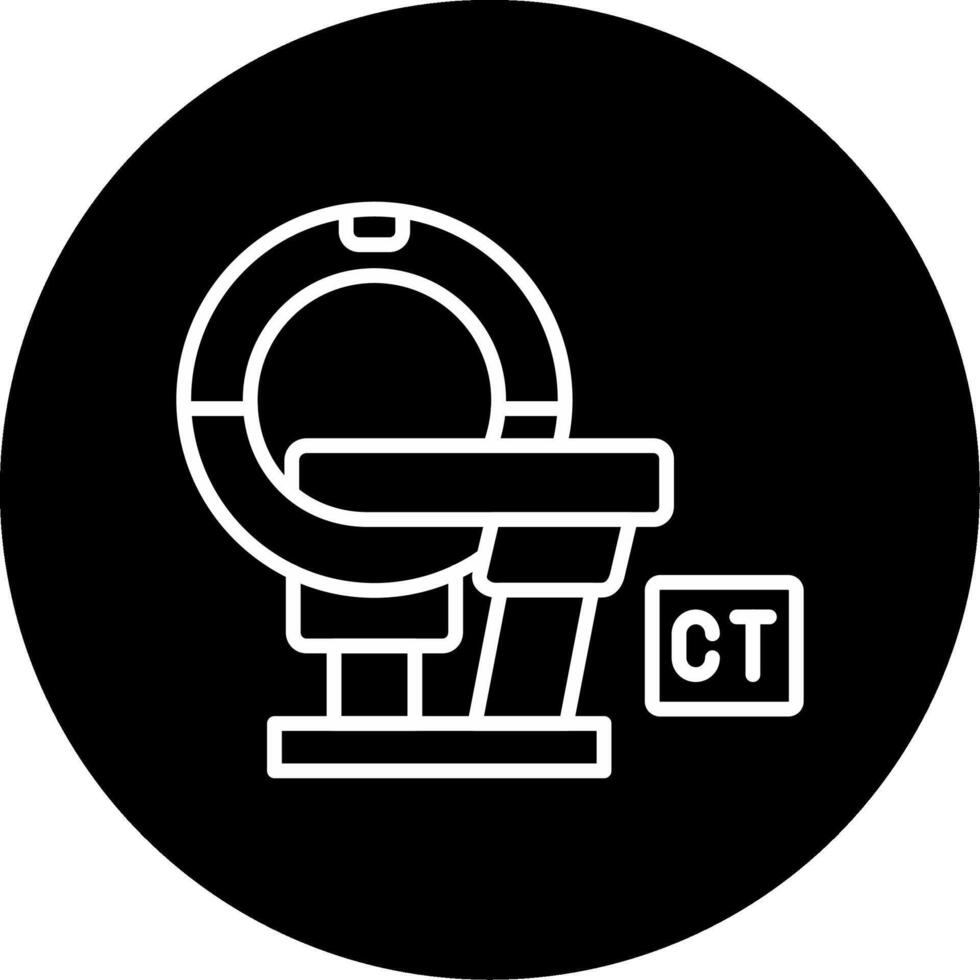 CT Scan Machine Line Circle Inverted vector