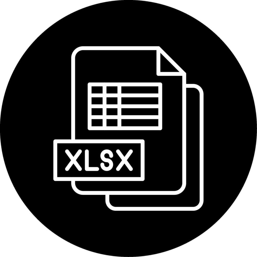 Excel XLSX Sheet Line Circle Inverted vector