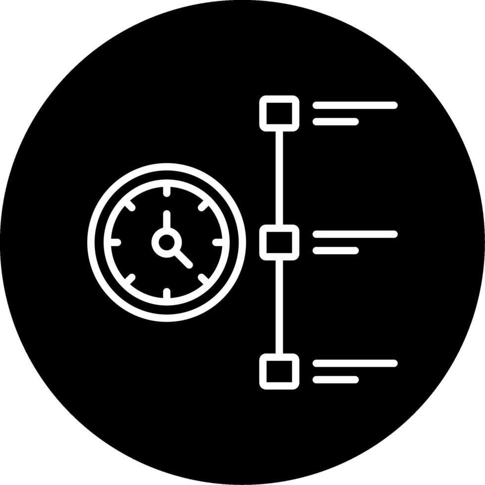 Project Timeline Diagram Line Circle Inverted vector