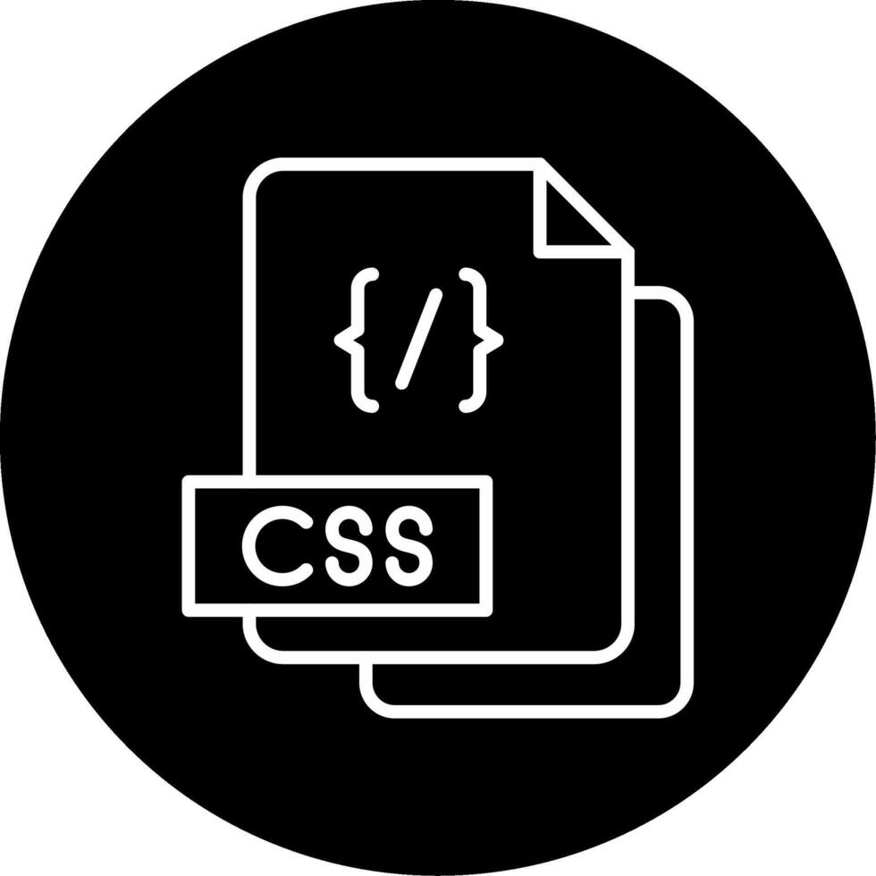 Cascading CSS File Line Circle Inverted vector