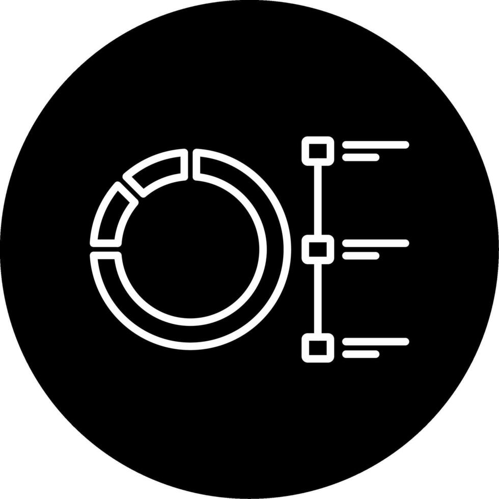 Modern Data Diagram Line Circle Inverted vector