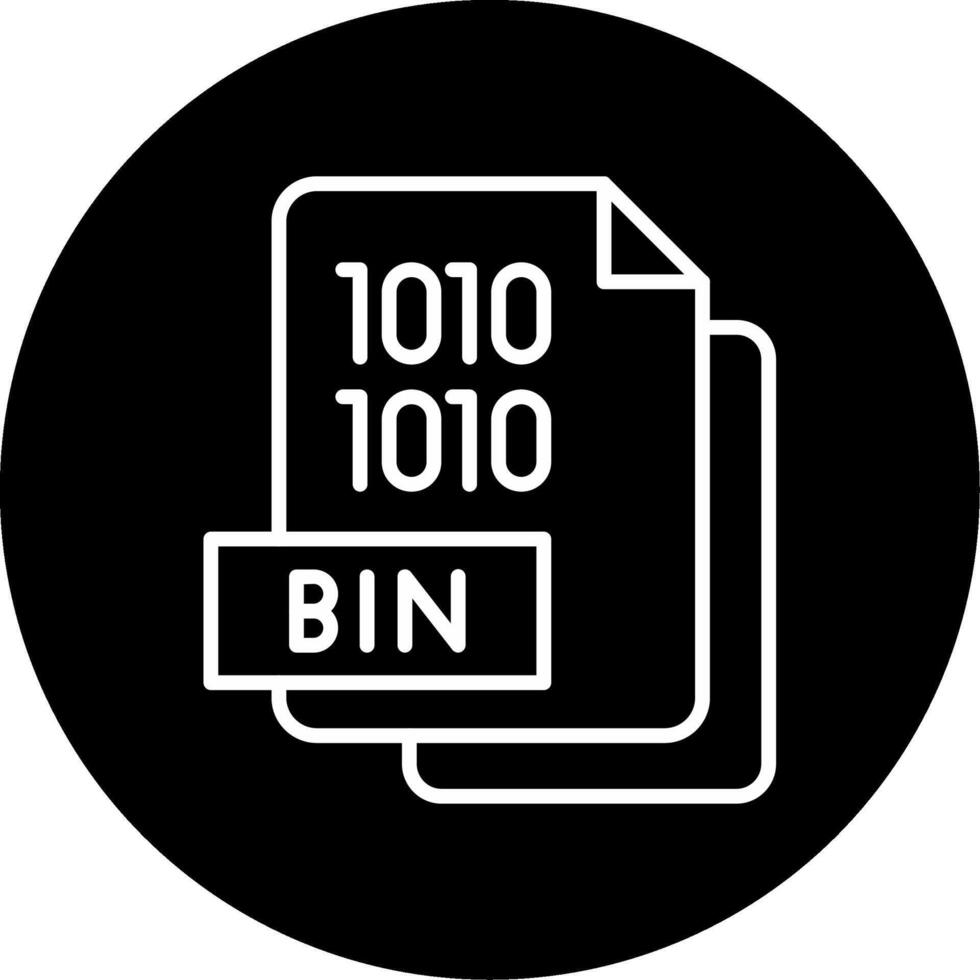 Binary BIN File Line Circle Inverted vector
