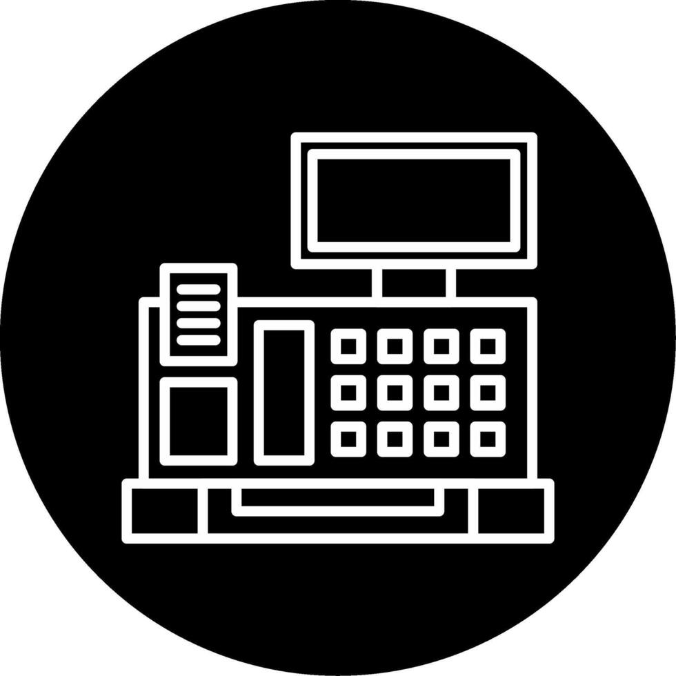 Automated Workflow Process Line Circle Inverted vector