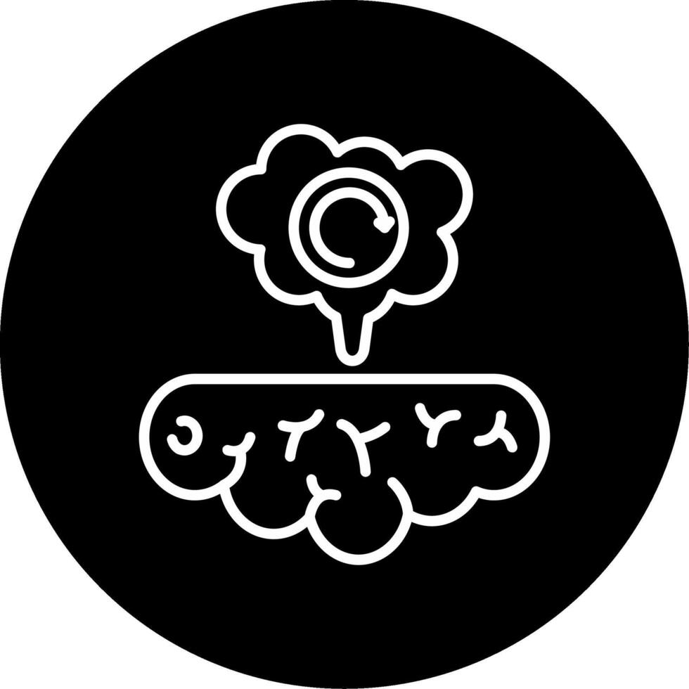 Brain Loading Symbol Line Circle Inverted vector