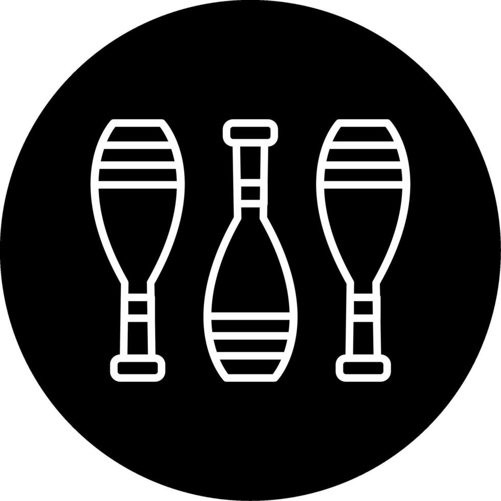 Juggling Performance Act Line Circle Inverted vector