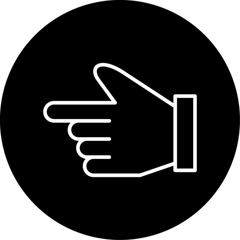 Pointing To Left Line Circle Inverted vector