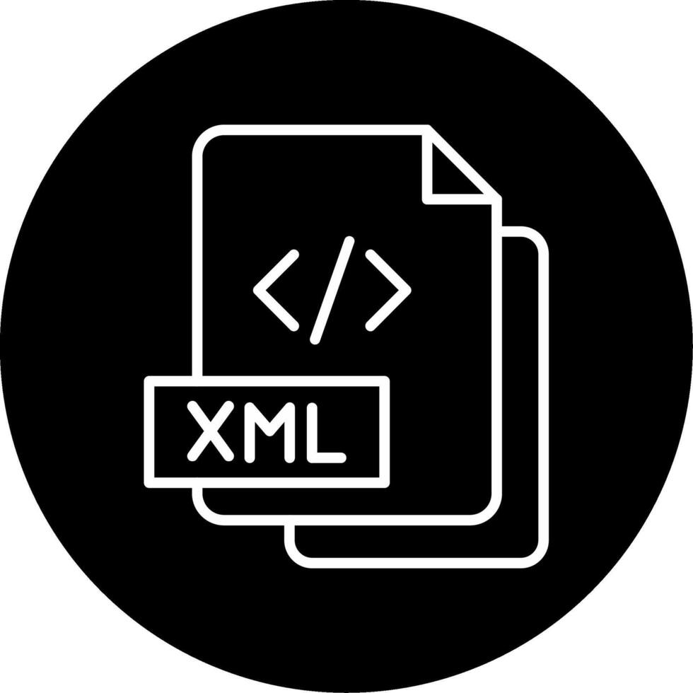 XML Data File Line Circle Inverted vector