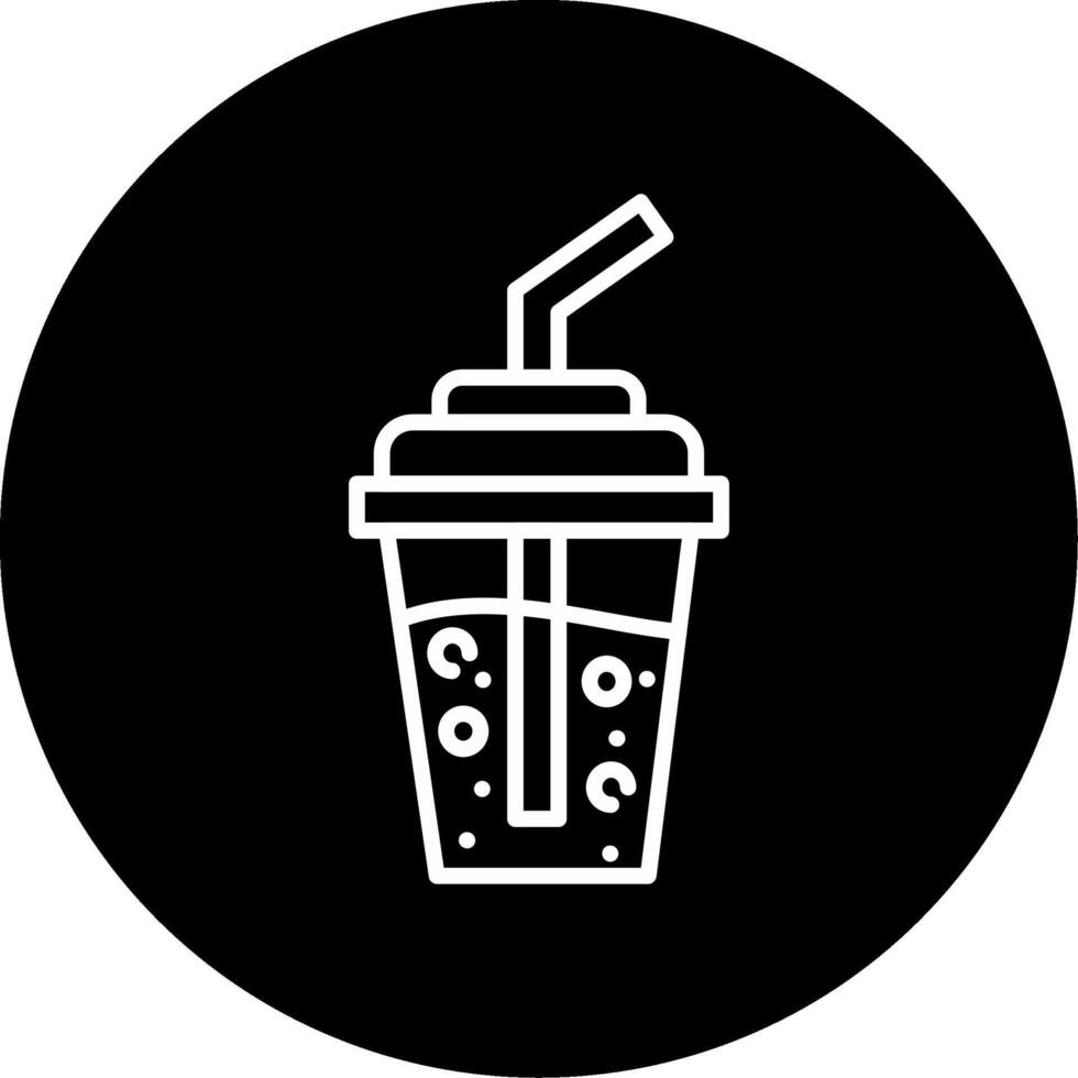 Cold Soft Drink Line Circle Inverted vector