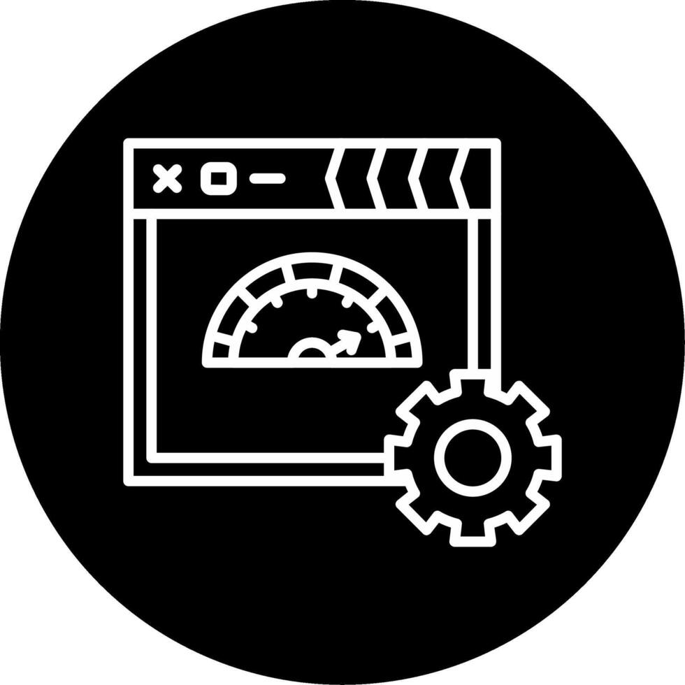 Performance Statistics Report Line Circle Inverted vector