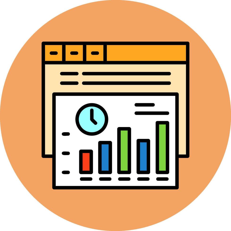 Exit rate Circle Filled Circle Icon vector