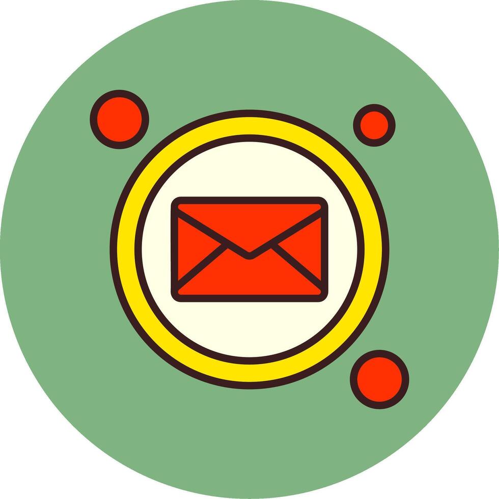 Mail Button Navigation Filled Circle Icon vector