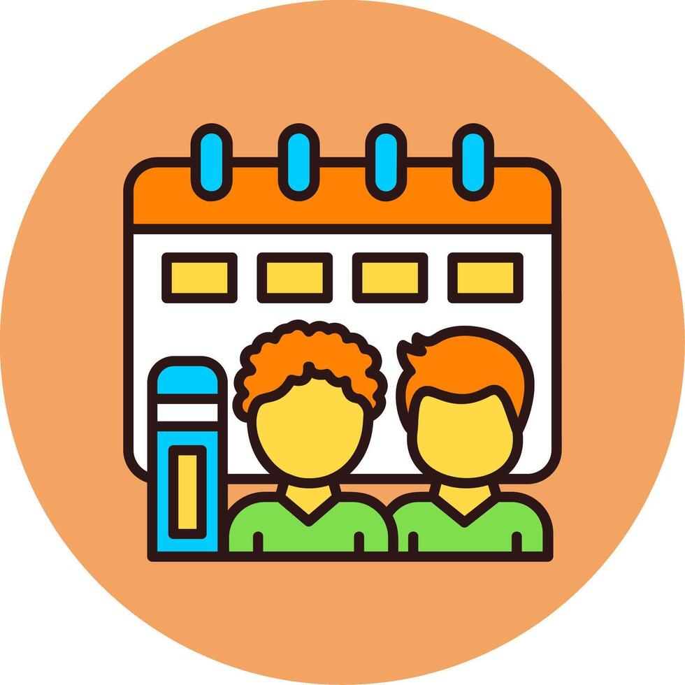 Community reading event Filled Circle Icon vector