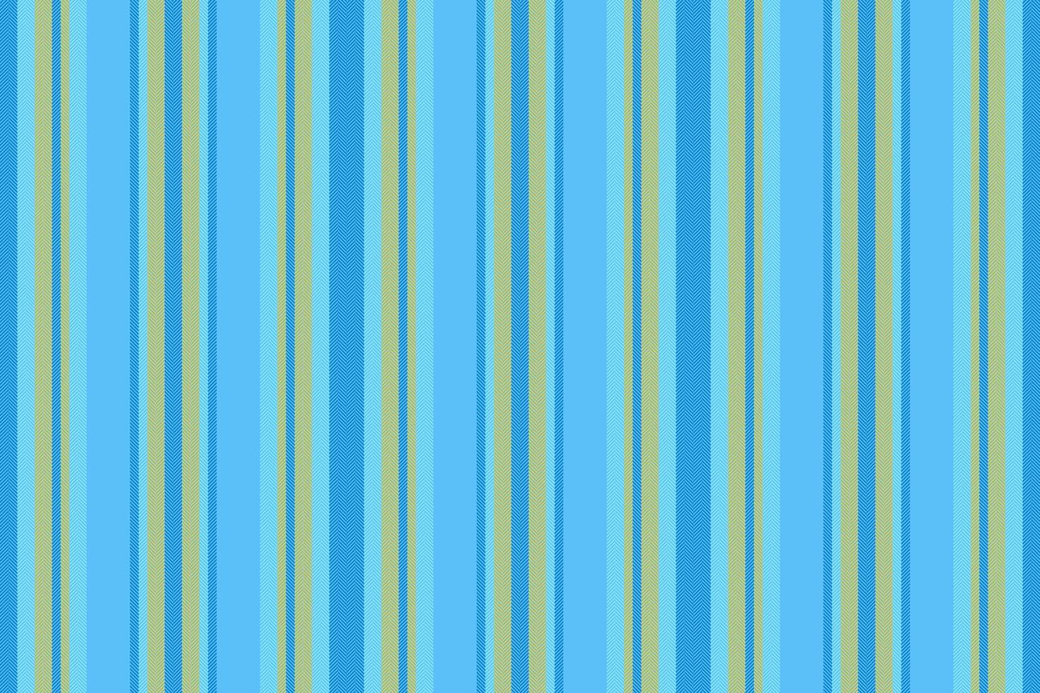 Bollage stripe seamless, geometry background fabric vertical. Pevival textile lines pattern texture in cyan and amber colors. vector