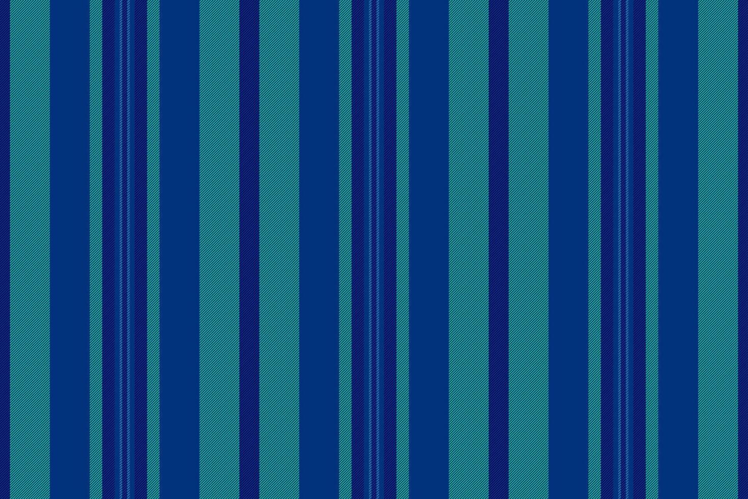 Iew seamless background fabric, customizable vertical pattern. Tile textile texture lines stripe in blue and teal colors. vector