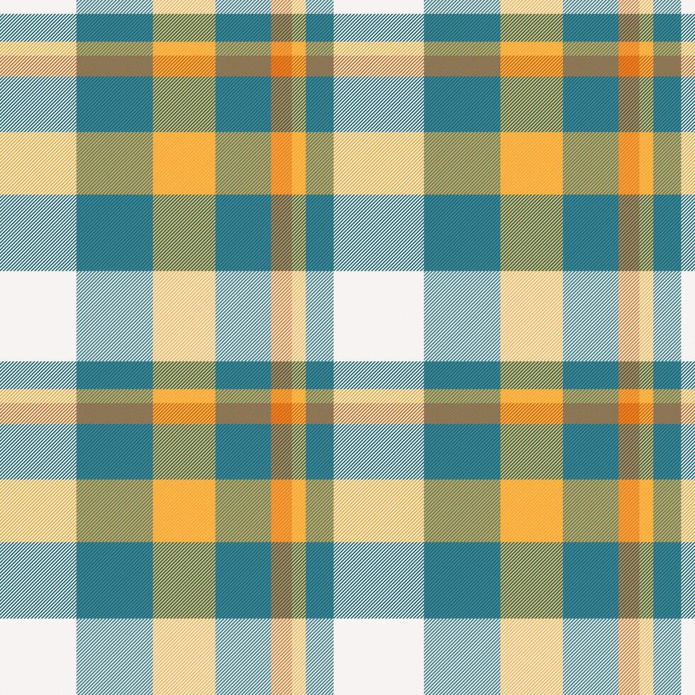 Patterned plaid textile fabric, expressive texture background tartan. Composition pattern check seamless in cyan and white colors. vector