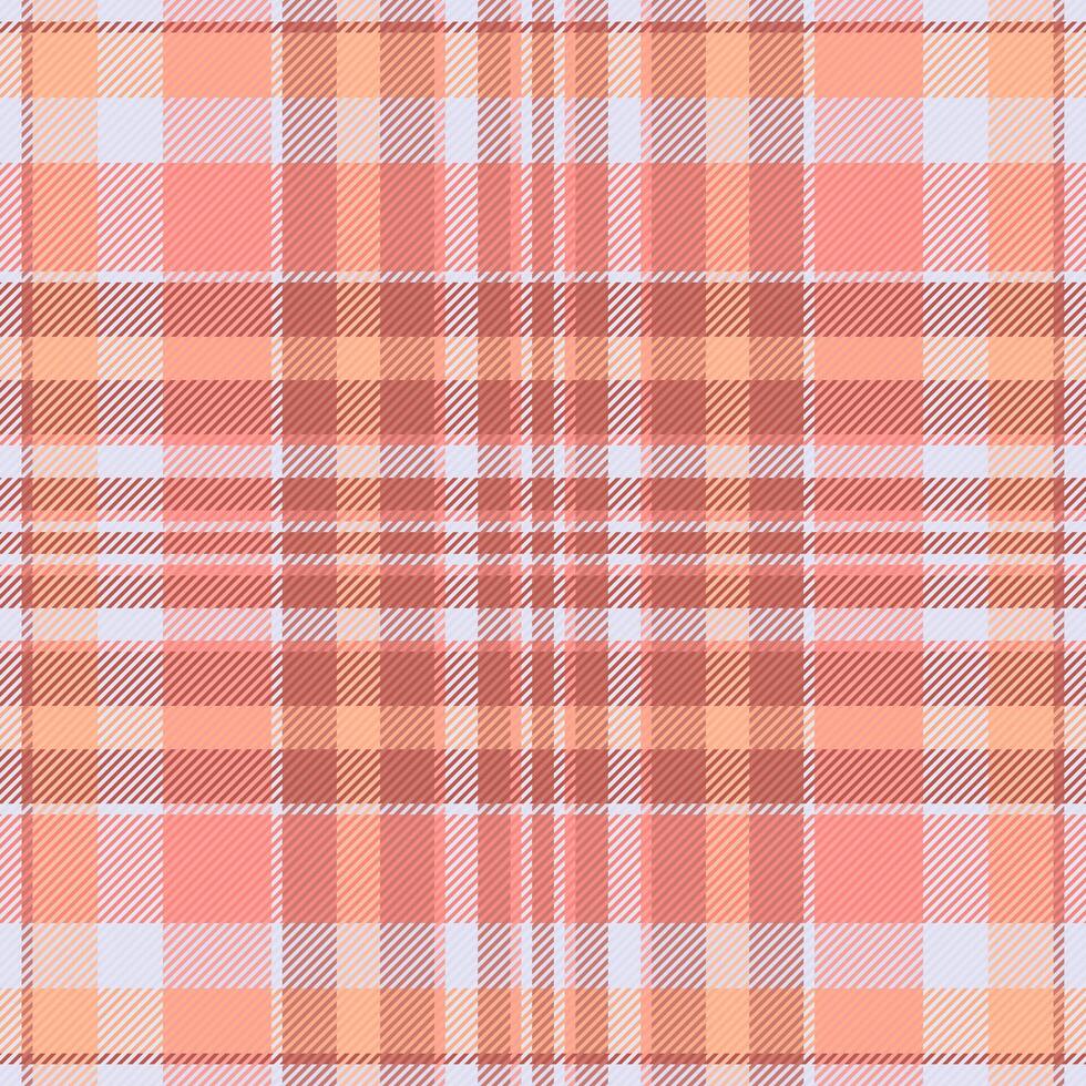 Intricate fabric background check, folklore texture pattern . Handsome seamless tartan plaid textile in red and white colors. vector