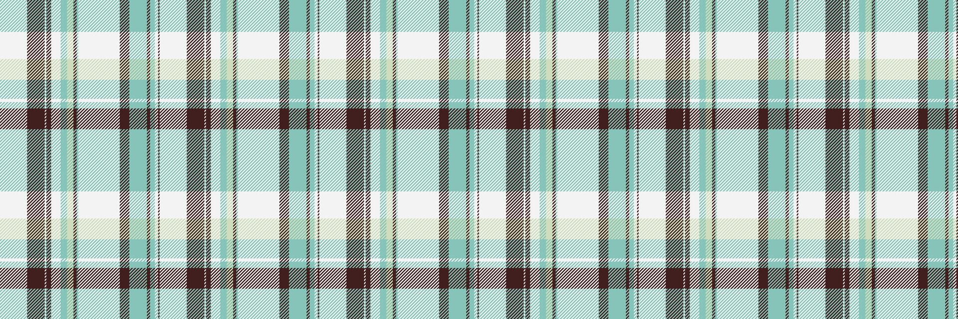 Summertime textile plaid seamless, 1960s check background tartan. String texture pattern fabric in teal and white colors. vector