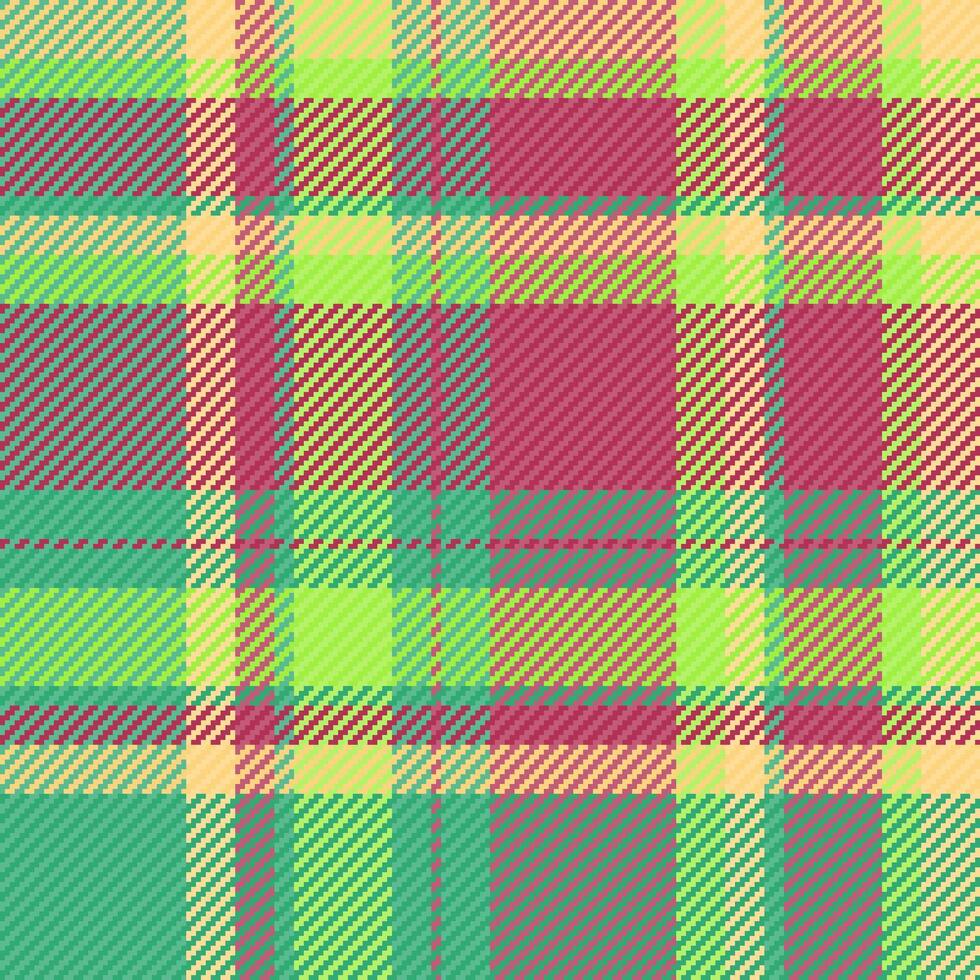 A bright, colorful tartan pattern background. Versatile textile design great for backgrounds, crafts, apparel, or adding texture to your project. Retro, vibrant, and lively. vector