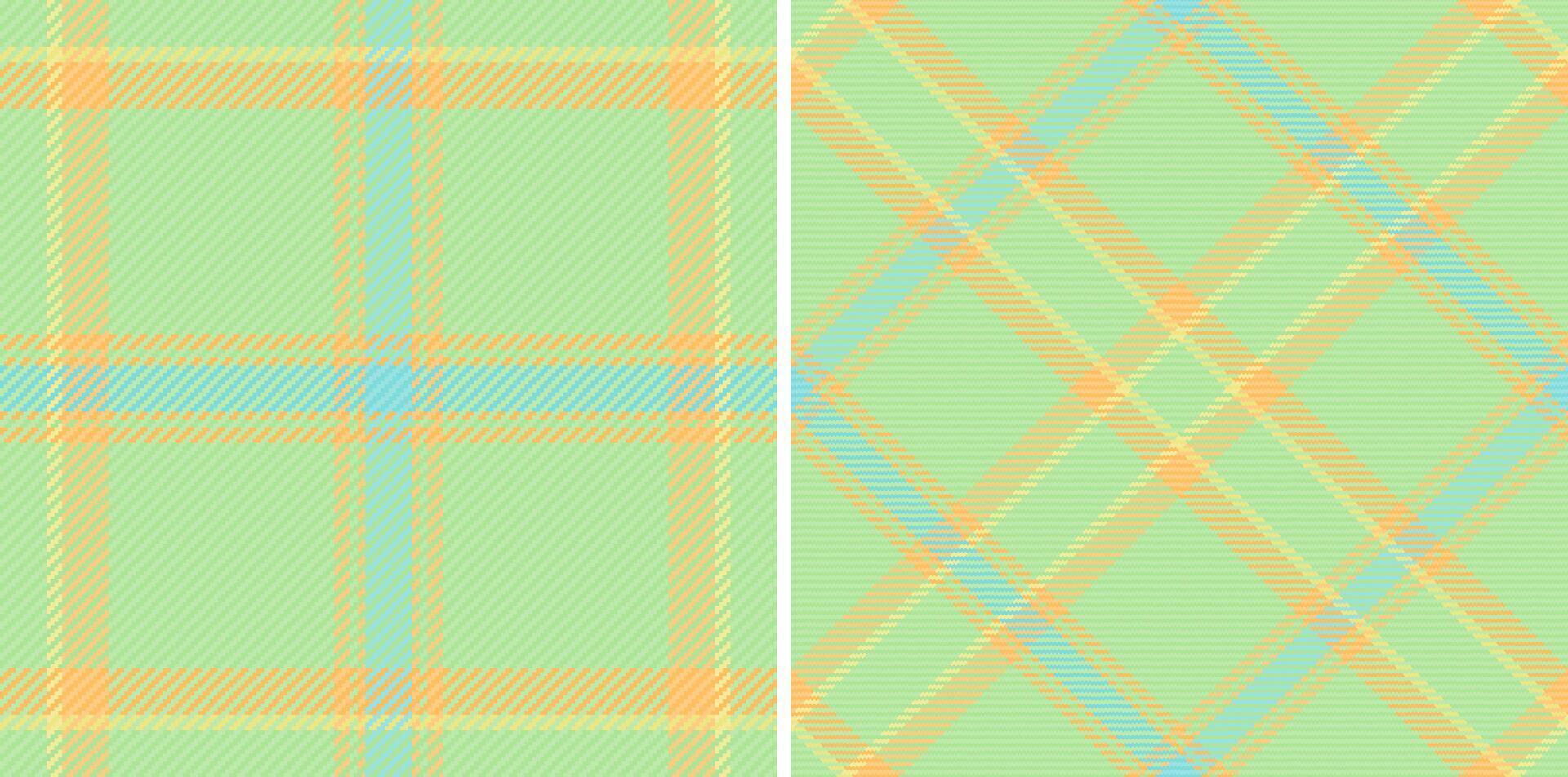 Texture check background of tartan seamless pattern with a fabric textile plaid. Set in happy colors of messy stripe art. vector
