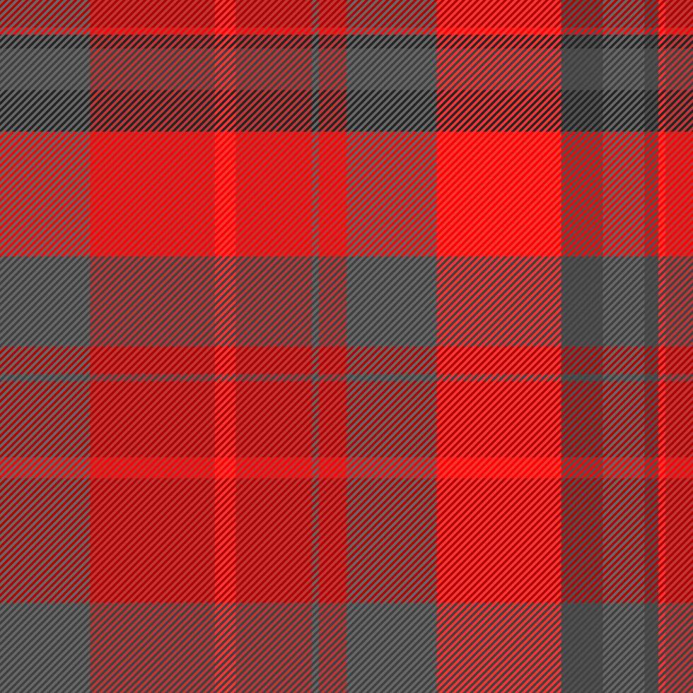 Diverse check tartan fabric, modern plaid textile. Various pattern seamless texture background in red and grey colors. vector
