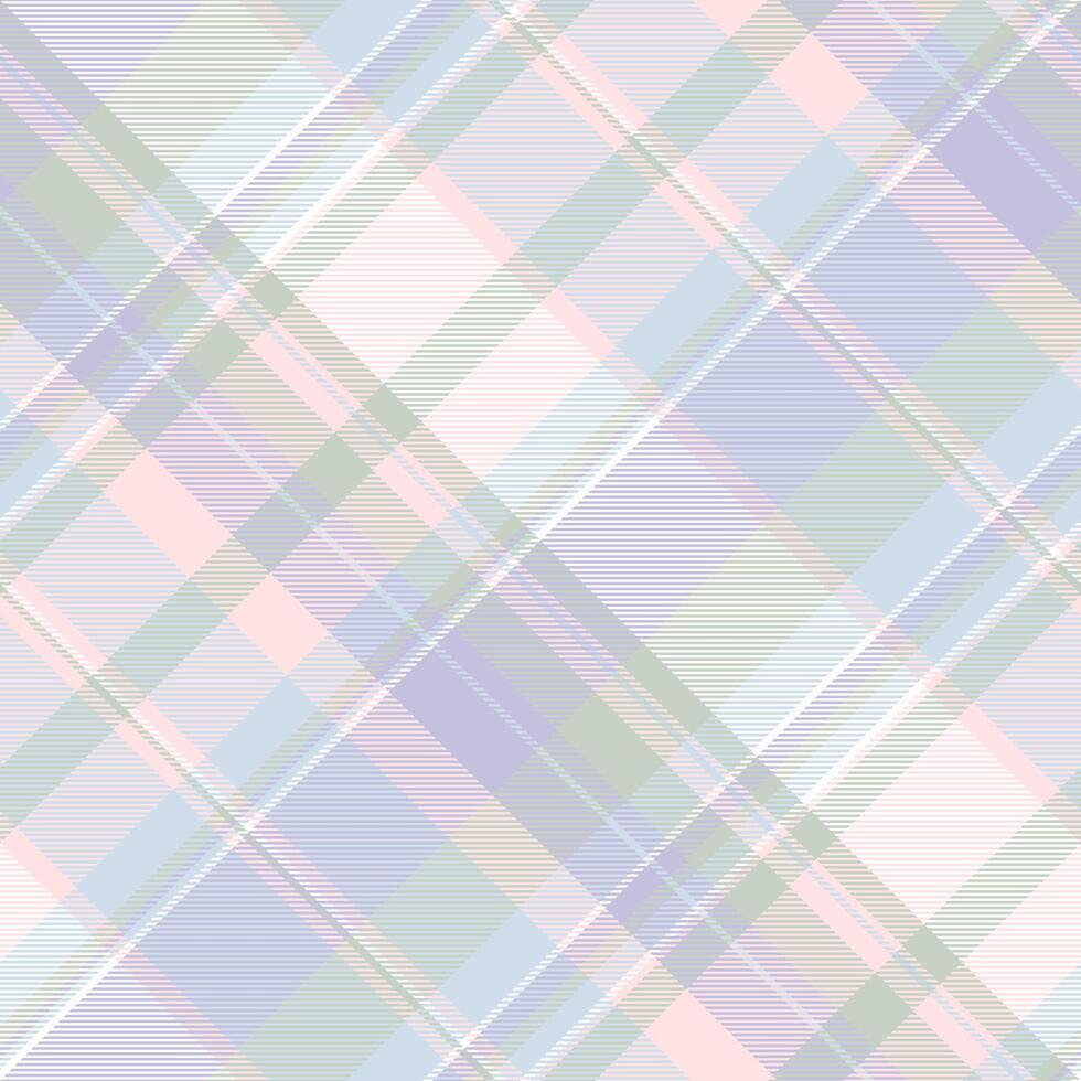 Selection fabric texture , material textile tartan seamless. 70s background pattern check plaid in light and white colors. vector