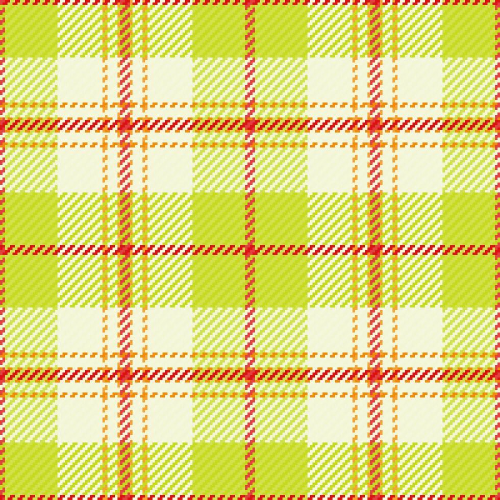 Vibrant plaid pattern with intersecting lines creating a timeless, textured effect. Ideal for backgrounds, textiles, or festive designs requiring a classic, colorful touch. vector