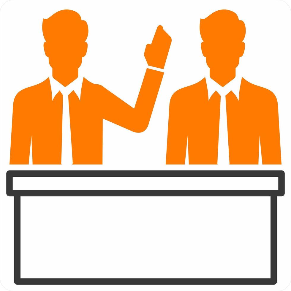 consenso modular protocolo icono concepto en naranja color vector