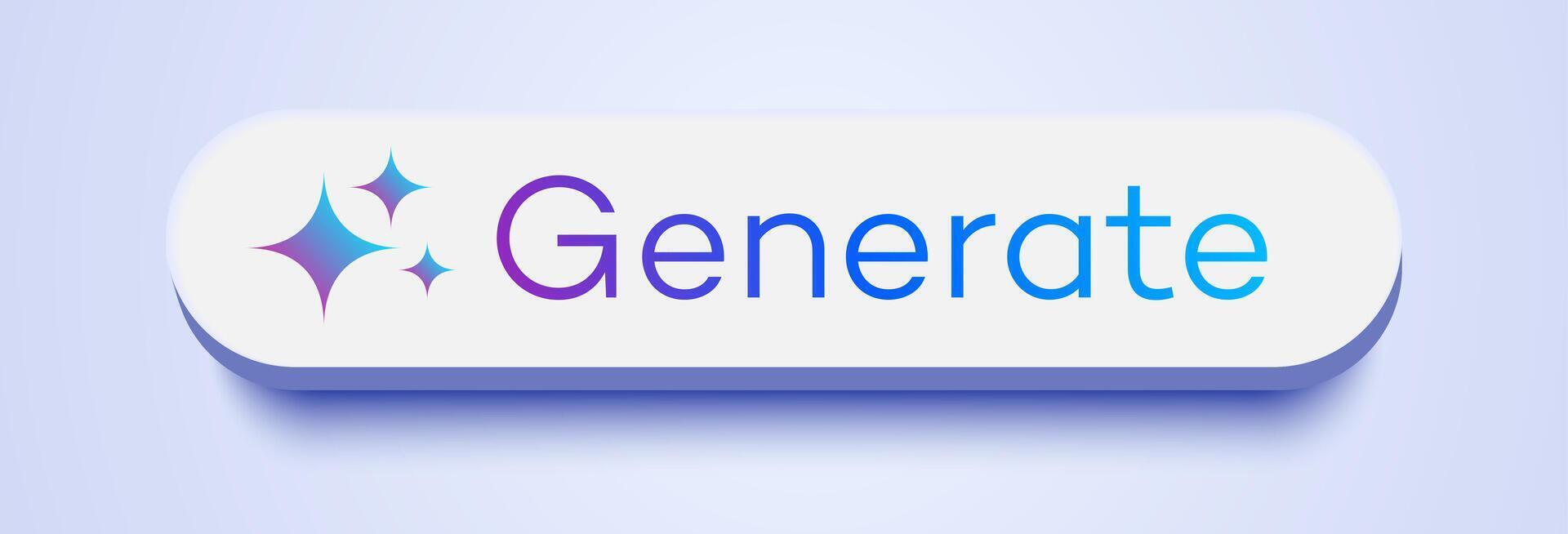 generar ai botón usuario interfaz 3d de moda mínimo vector