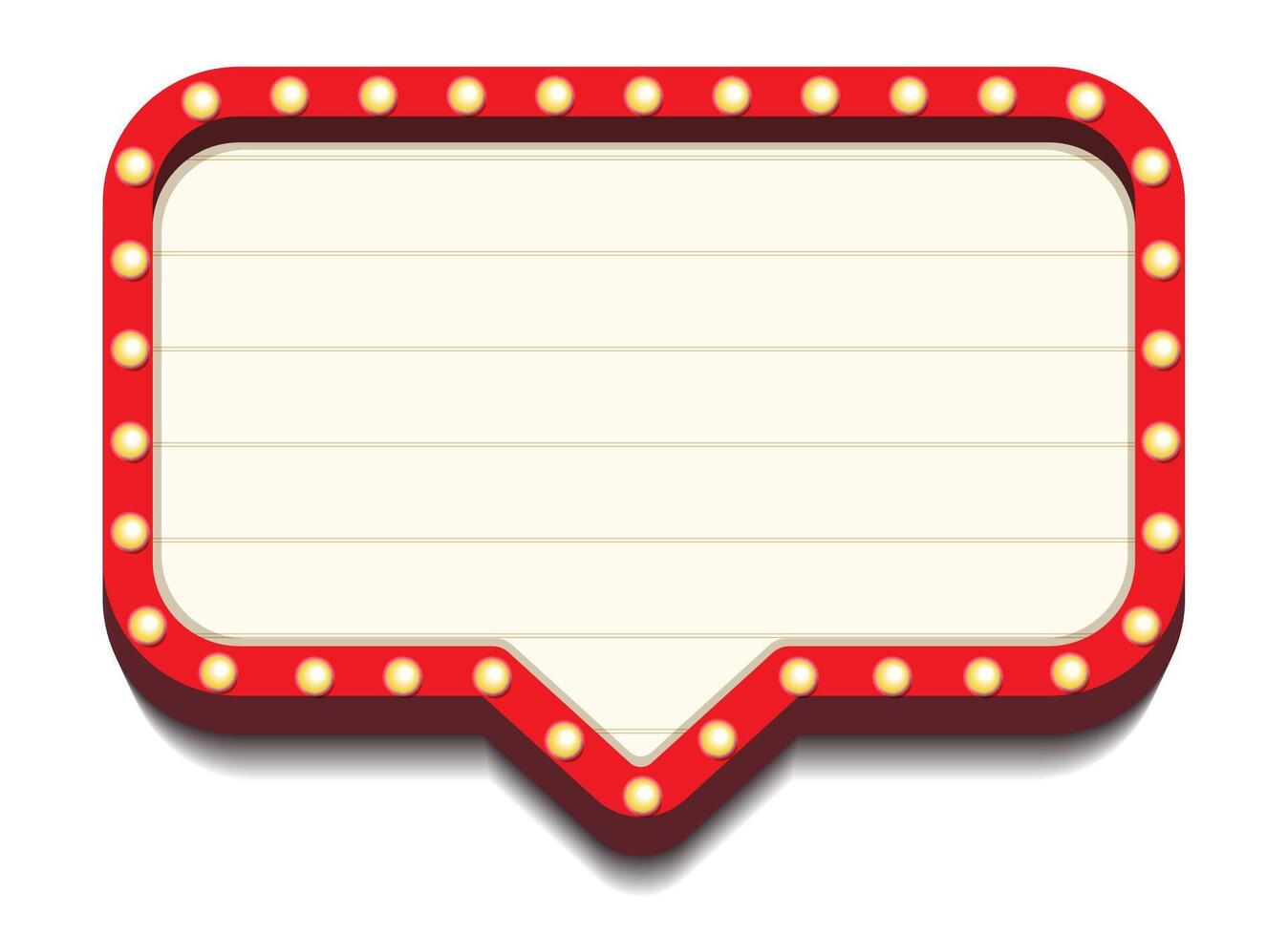 Retro lightbox template message box frame vector