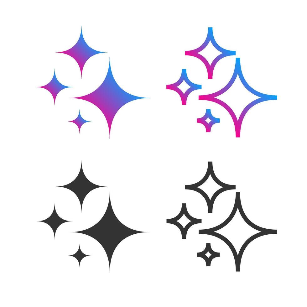 generar ai brillar icono colección moderno estilo. máquina aprendizaje tecnología, artificial inteligencia botón para ui ux elemento, aplicación, sitio web vector