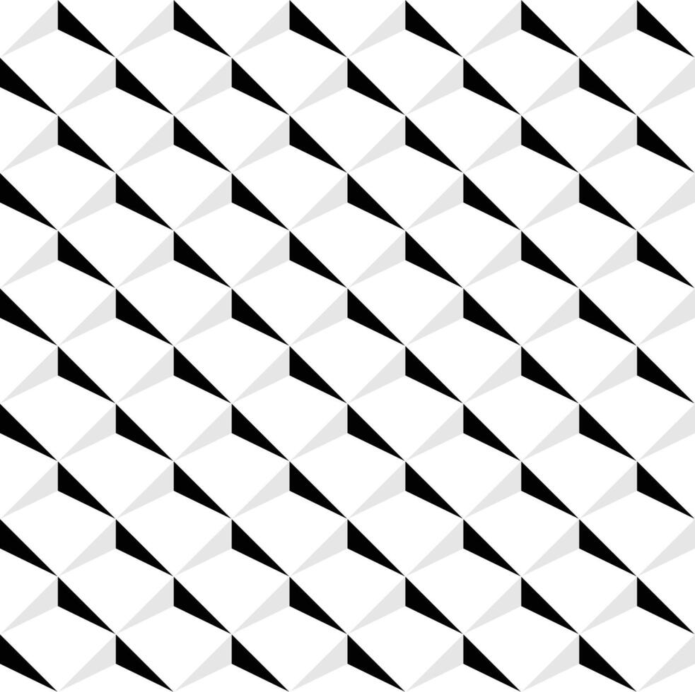 Seamless square diamond pattern with shadow effect vector