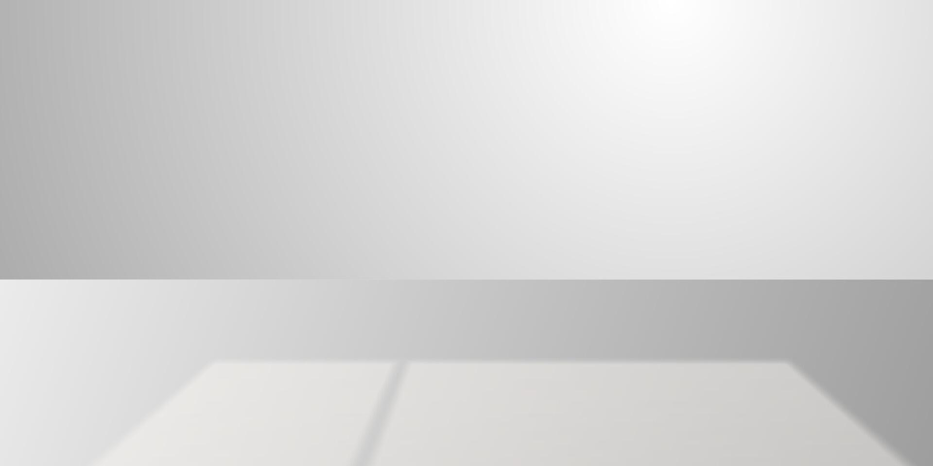 Minimalist White Platform with Subtle Shadow for Product Display. vector