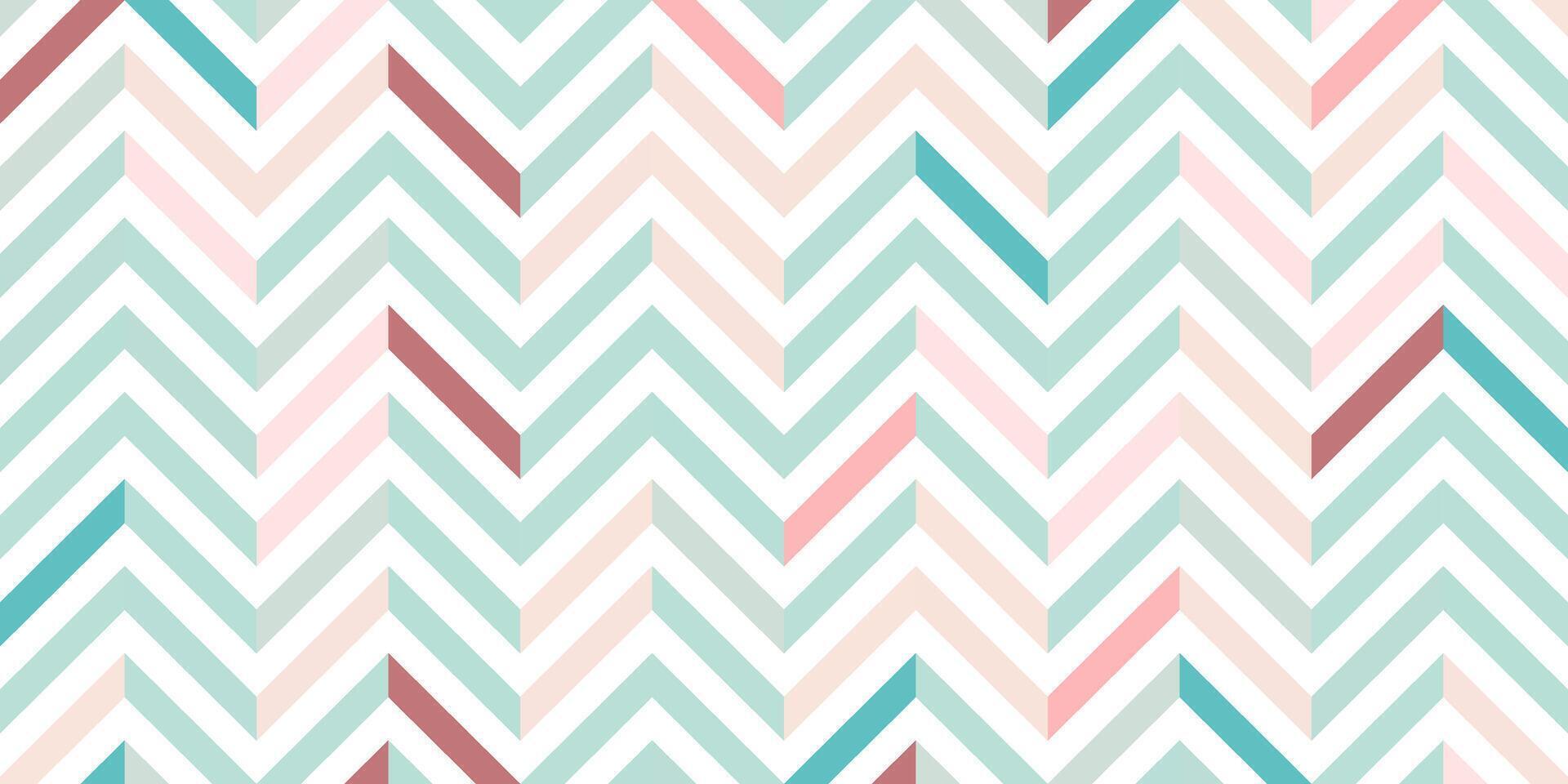 Pastel Chevron Pattern Repeating Zigzag Design with Soft Colors. vector