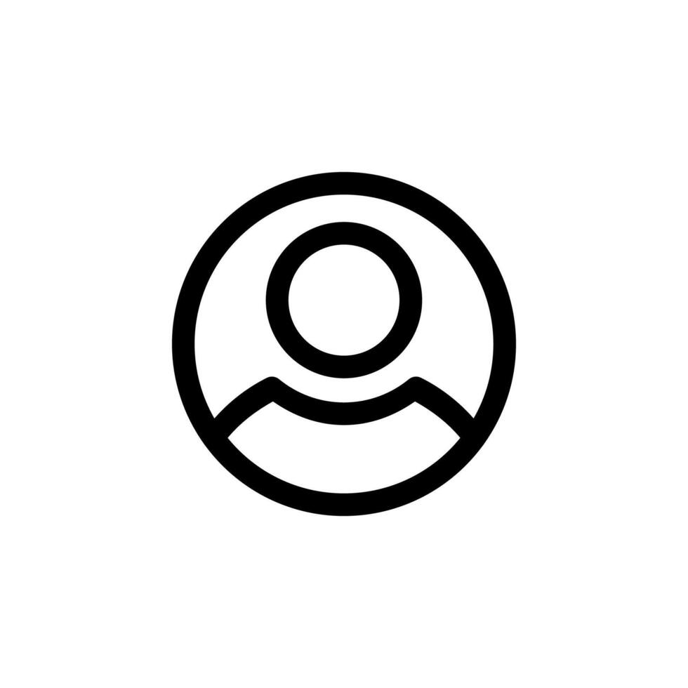 Outline Profile Icon Line Design for Mobile App and Website vector