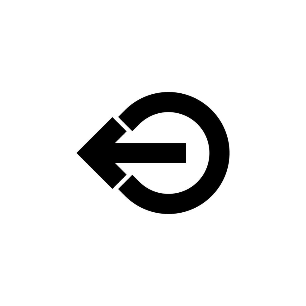 Minimal Solid Logout Button Icon for Modern App Interface vector