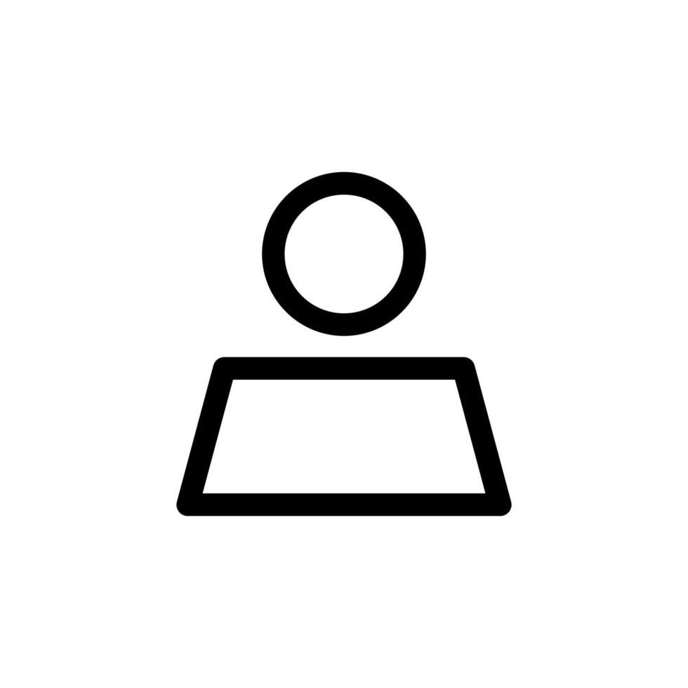 User Icon Line Style for UI and Mobile App vector